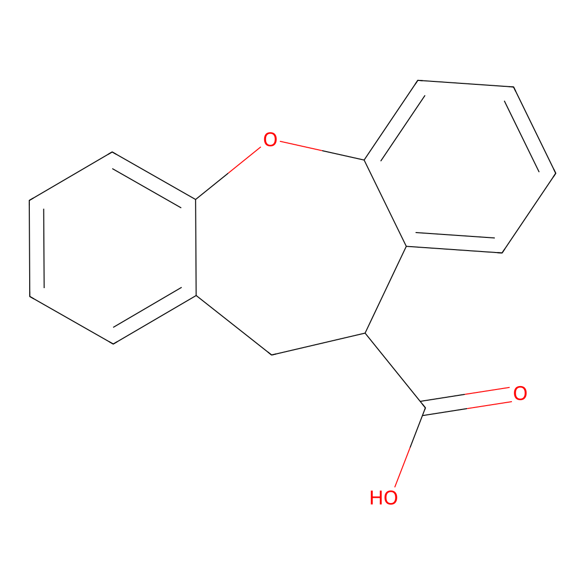 10,11-Dihydrodibenzo[b,f]oxepine-10-carboxylic acid molecular structure, CAS 109342-71-4