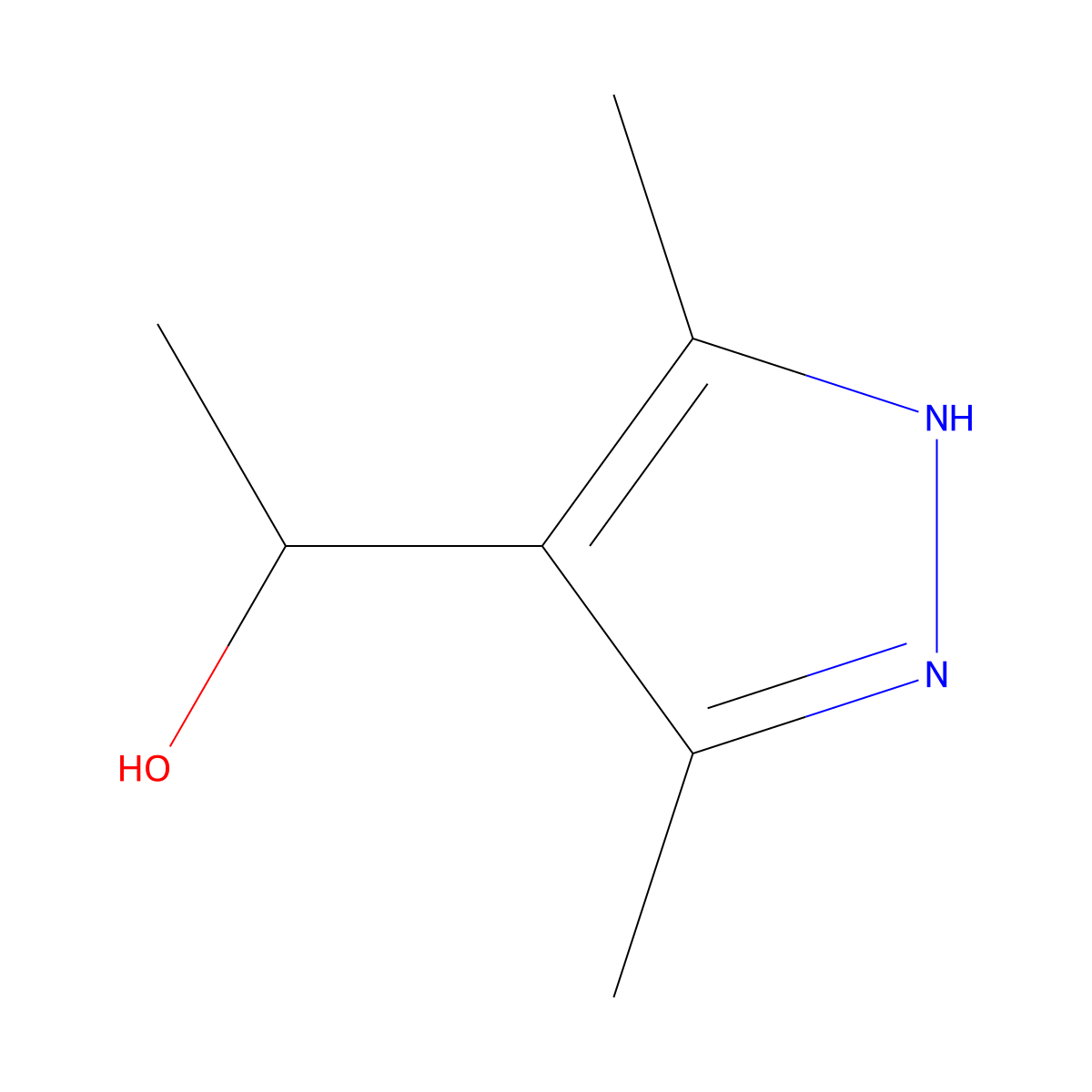 1-(3,5-Dimethyl-1H-pyrazol-4-YL)ethan-1-OL molecular structure, CAS 1093426-08-4