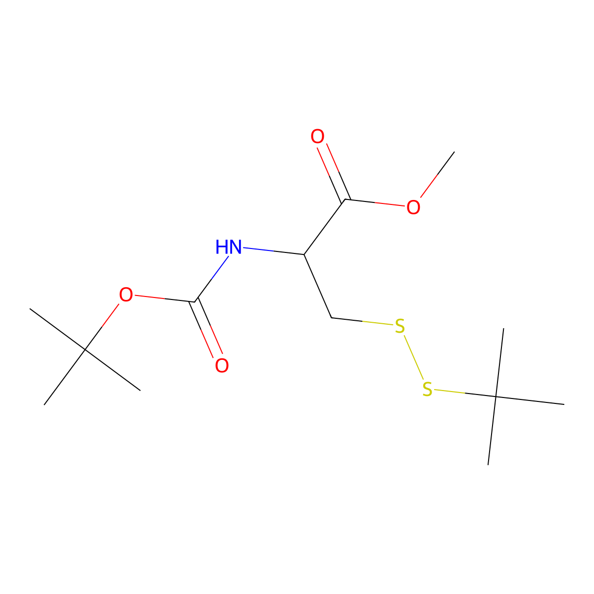 Boc-Cys(stbu)-OMe molecular structure, CAS 109345-33-7