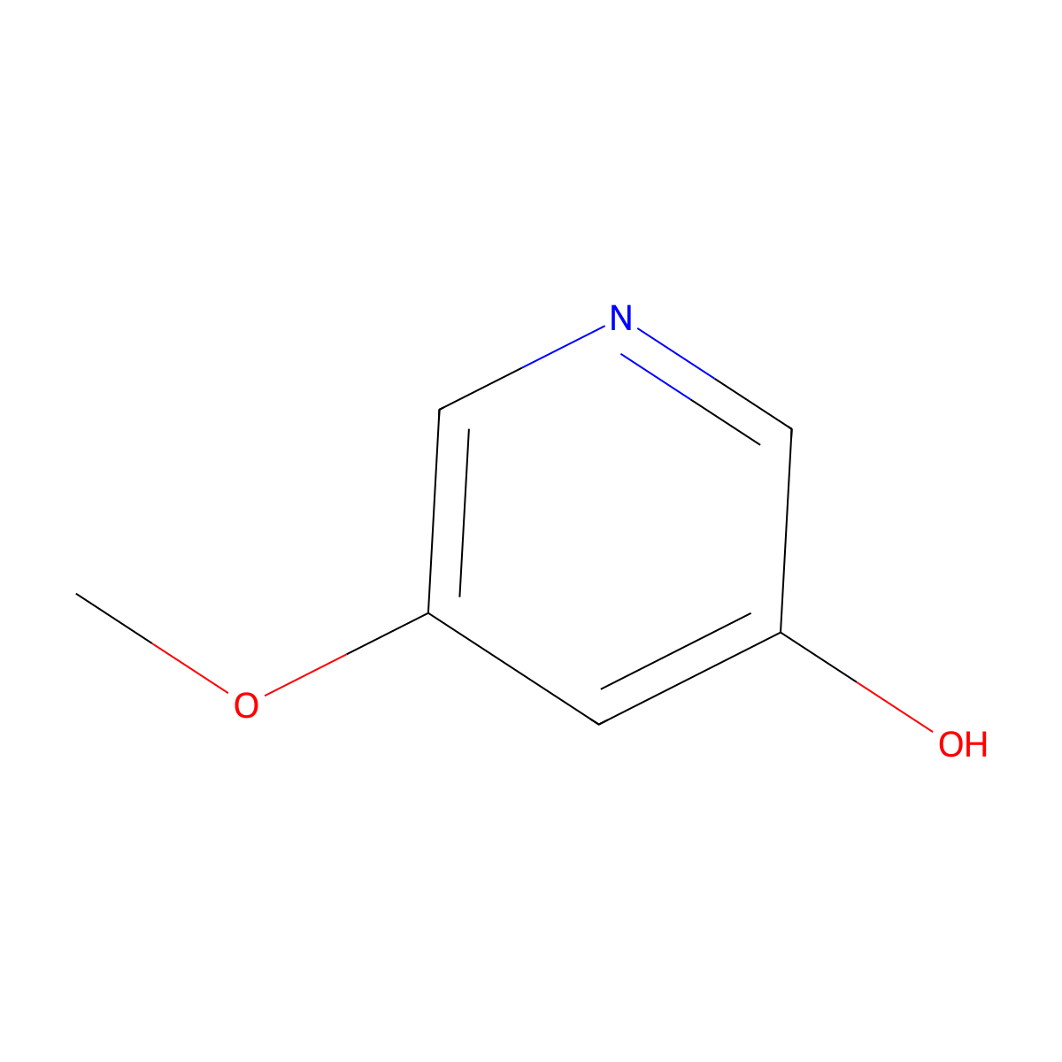 3-Hydroxy-5-methoxypyridine molecular structure, CAS 109345-94-0