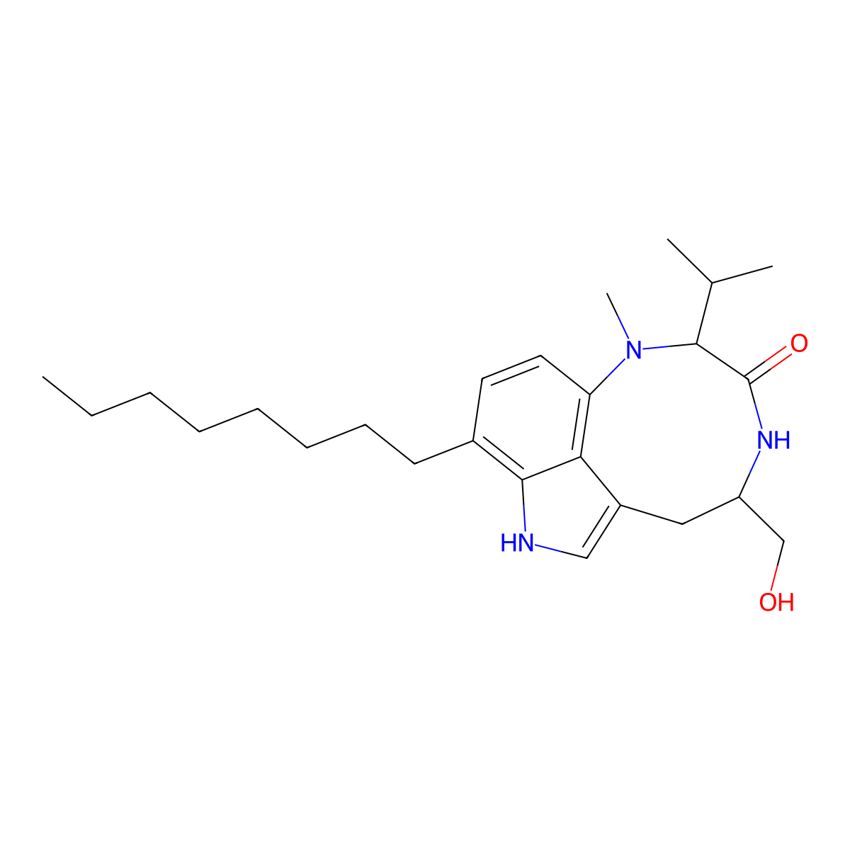 7-Octylindolactam V molecular structure, CAS 109346-66-9