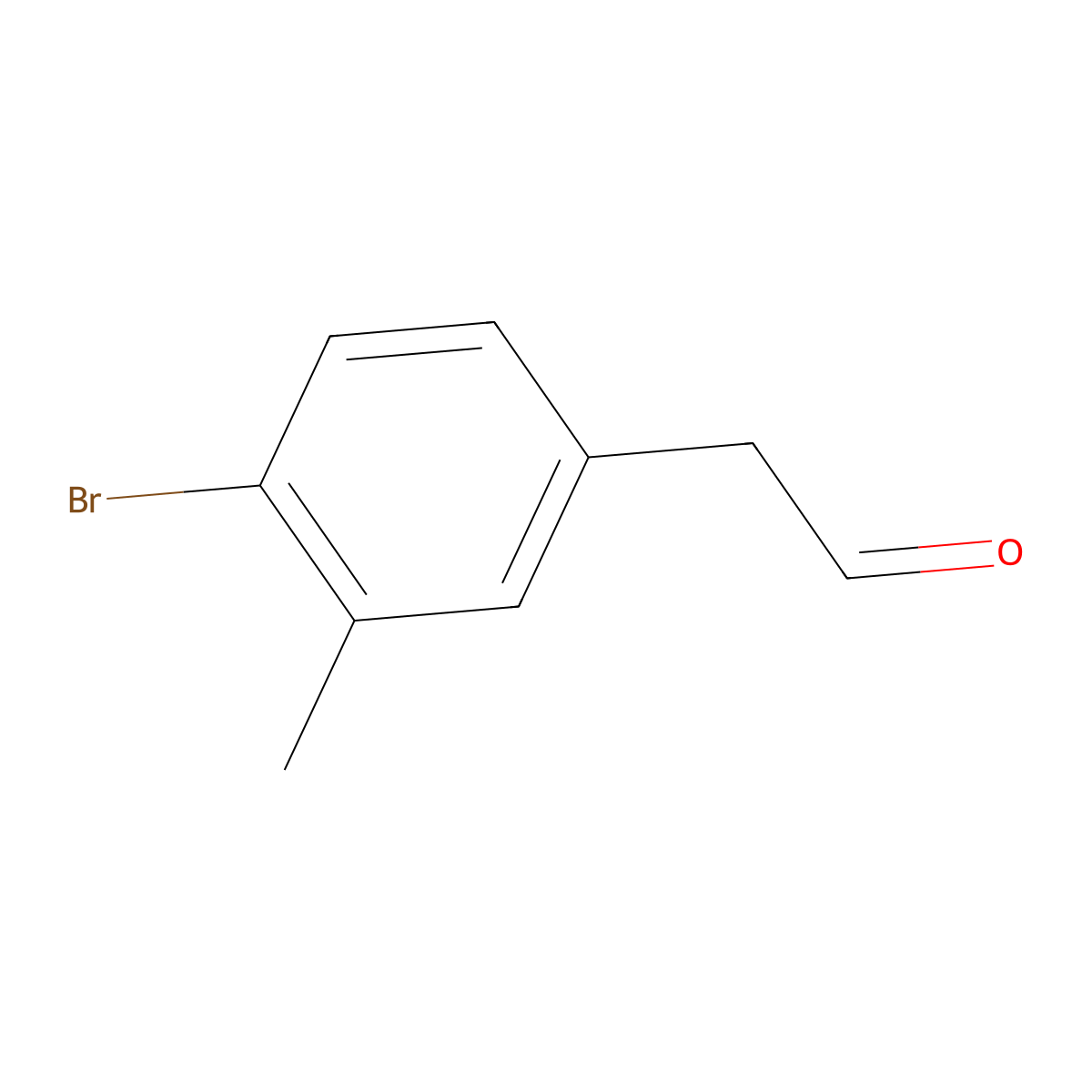 2-(4-Bromo-3-methylphenyl)acetaldehyde molecular structure, CAS 109346-80-7