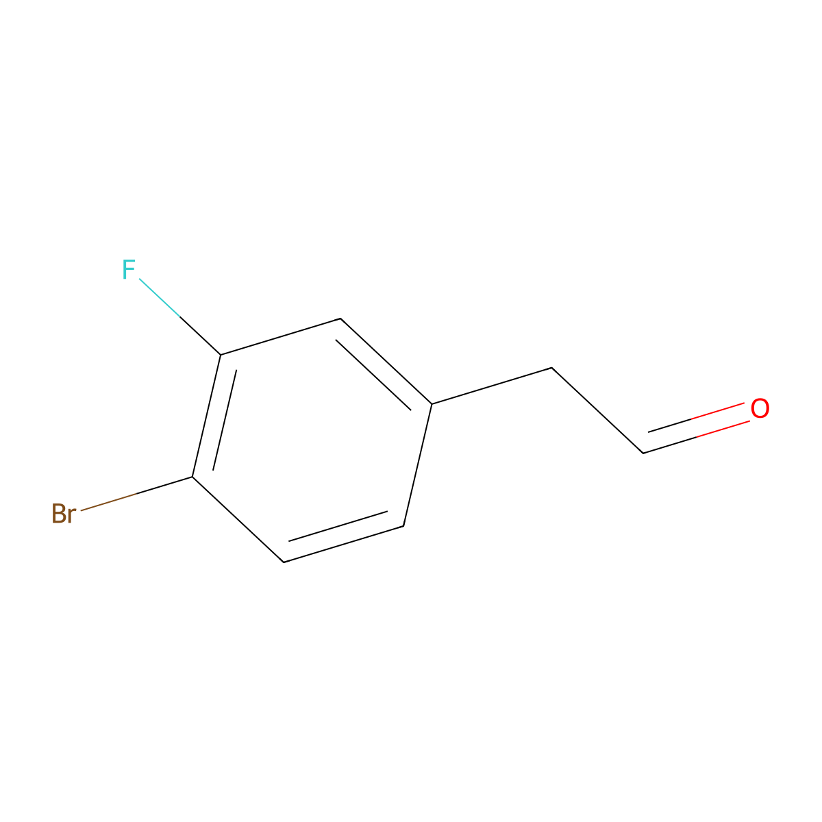 4-Bromo-3-fluorobenzeneacetaldehyde molecular structure, CAS 109346-85-2