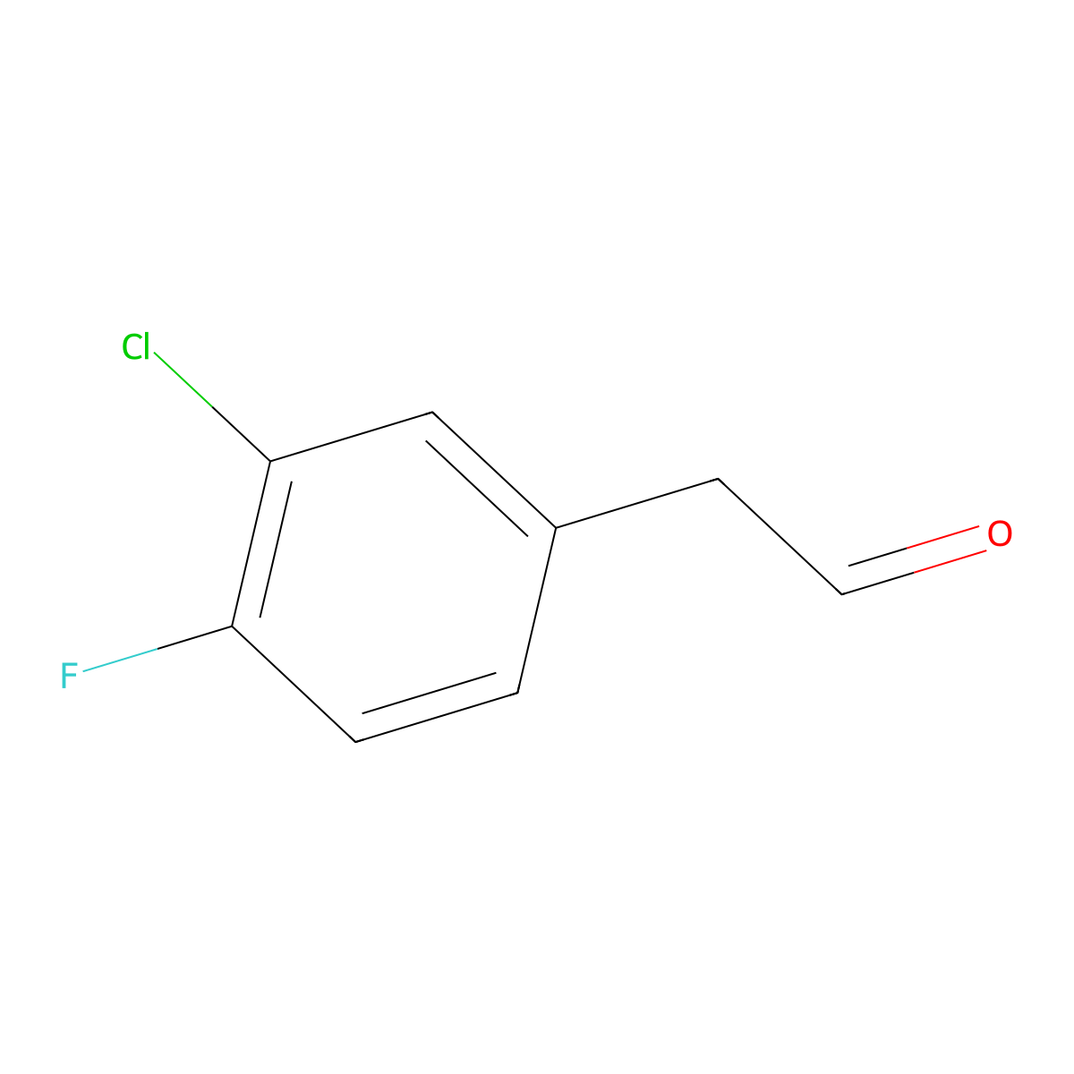 2-(3-Chloro-4-fluorophenyl)acetaldehyde molecular structure, CAS 109346-86-3