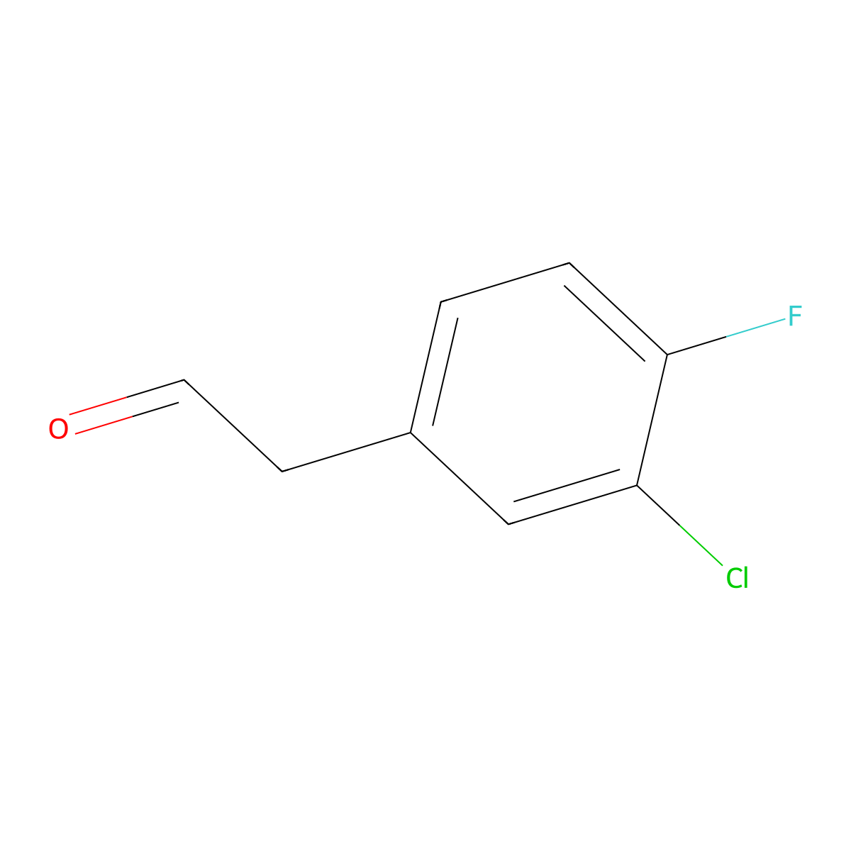 2-(3-Chloro-4-fluorophenyl)acetaldehyde molecular structure, CAS 109346-86-3
