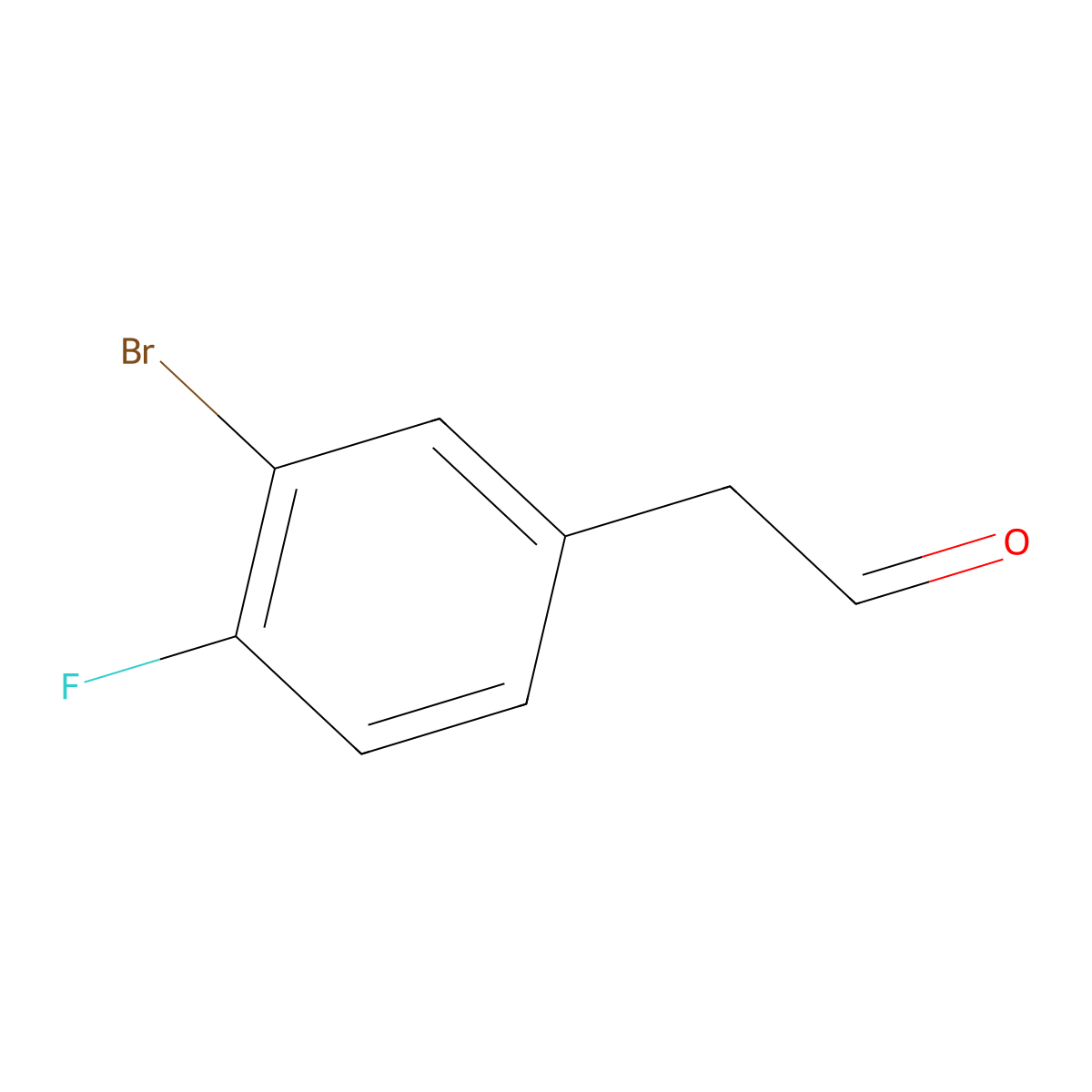 2-(3-Bromo-4-fluorophenyl)acetaldehyde molecular structure, CAS 109346-89-6