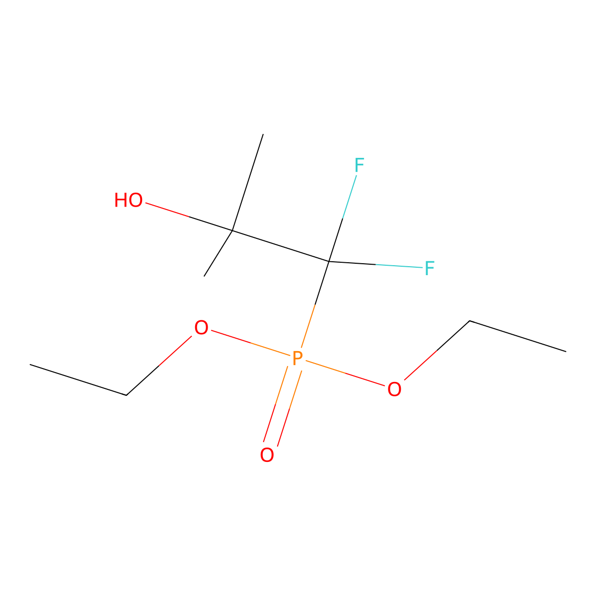 Diethyl (1,1-difluoro-2-hydroxy-2-methylpropyl)phosphonate molecular structure, CAS 1093490-27-7