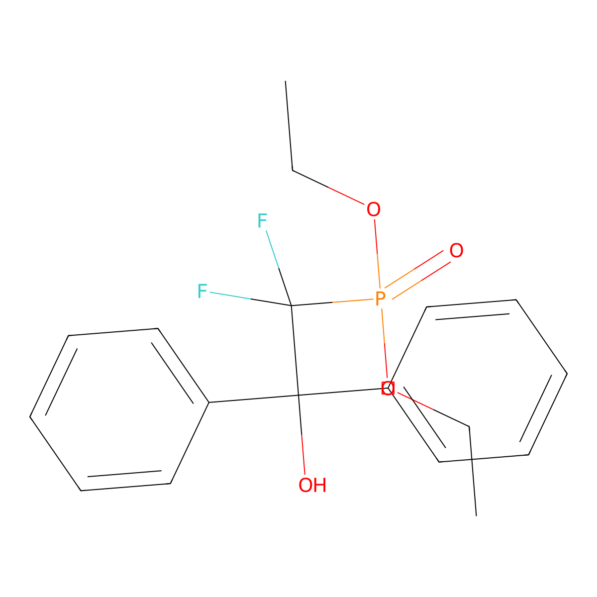 Diethyl (1,1-difluoro-2-hydroxy-2,2-diphenylethyl)phosphonate molecular structure, CAS 1093490-31-3