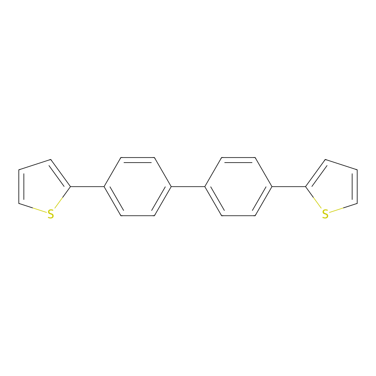 Thiophene, 2,2'-[1,1'-biphenyl]-4,4'-diylbis- molecular structure, CAS 109359-51-5