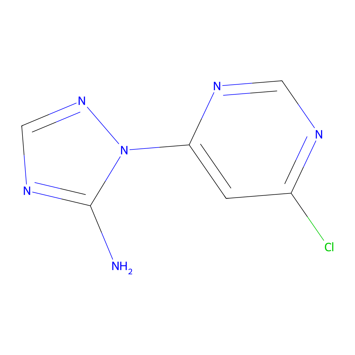 1-(6-Chloropyrimidin-4-yl)-1H-1,2,4-triazol-5-amine molecular structure, CAS 1093625-98-9