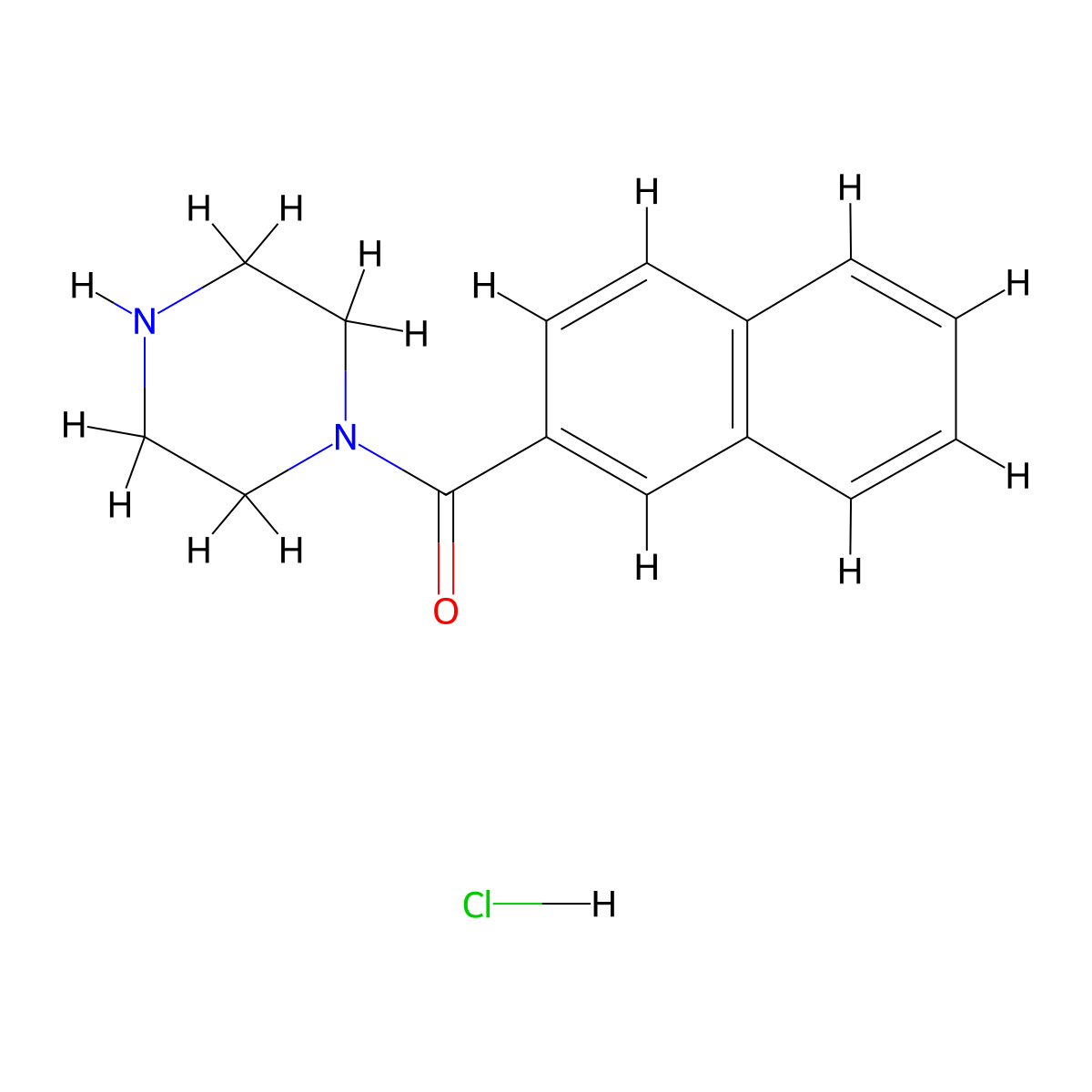 1-(Naphthalene-2-carbonyl)piperazine hydrochloride molecular structure, CAS 1093630-38-6