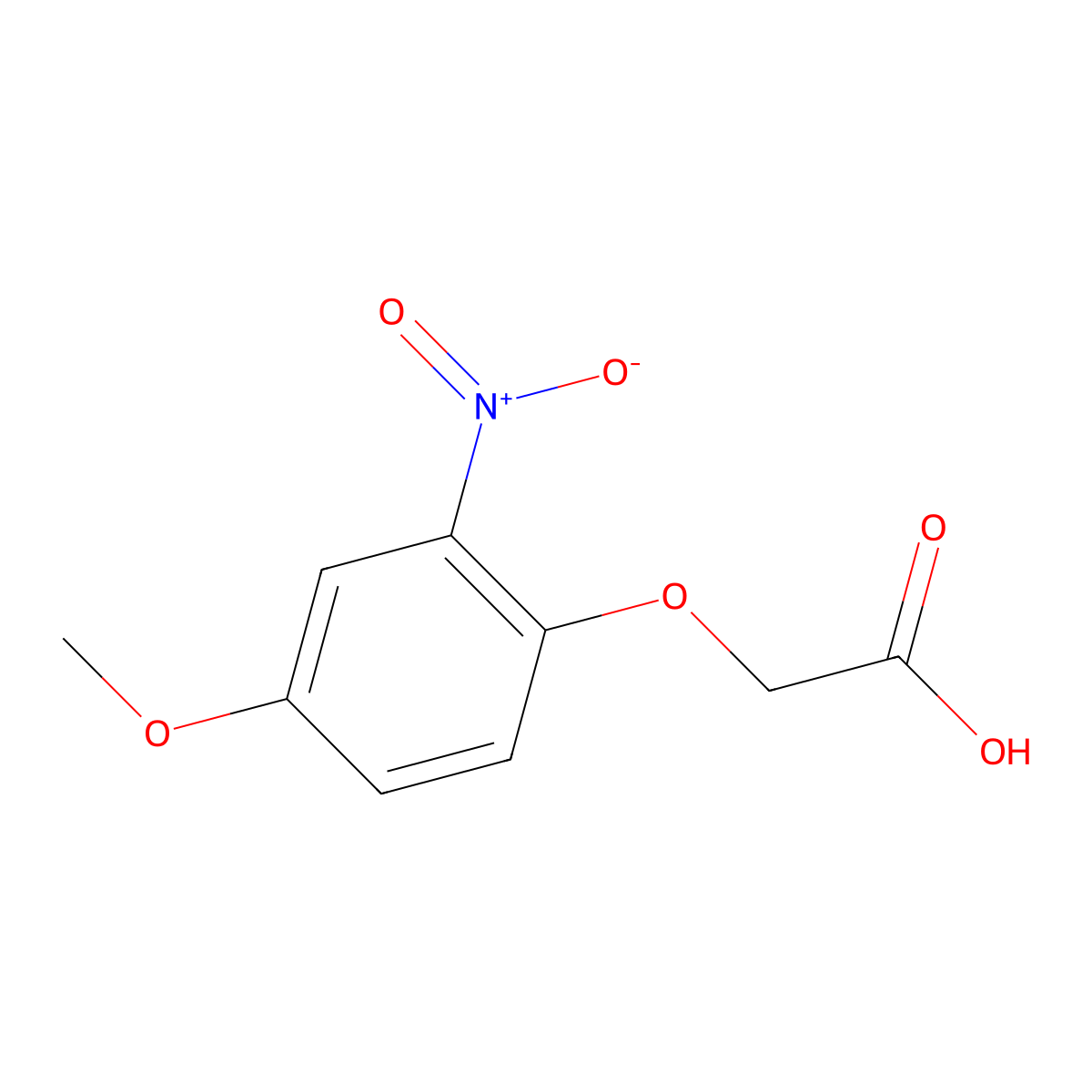 2-(4-Methoxy-2-nitrophenoxy)acetic acid molecular structure, CAS 109364-94-5