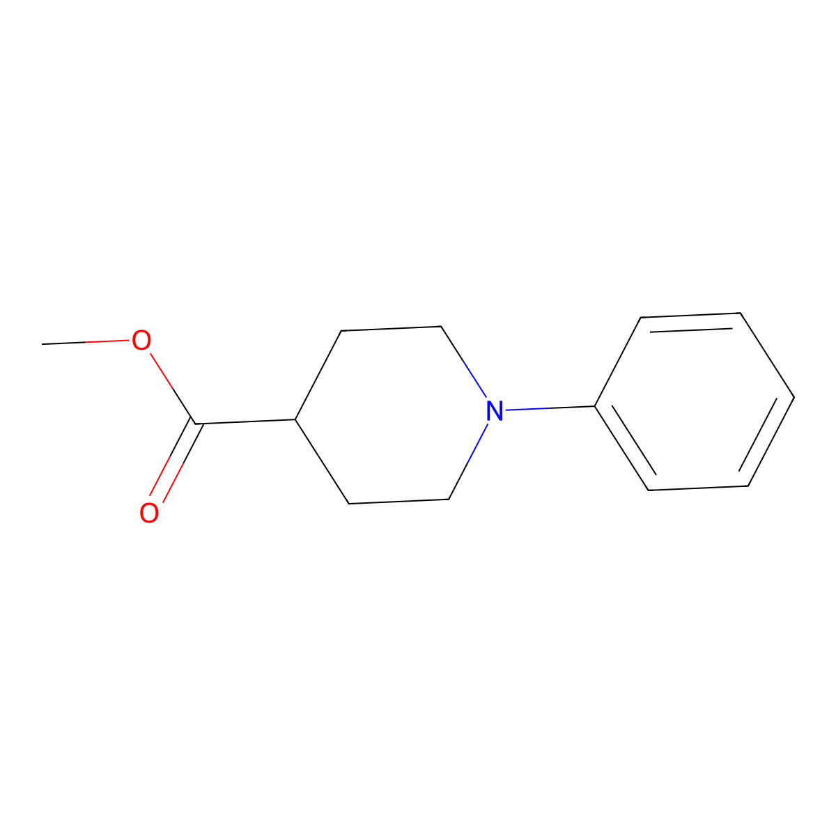 Methyl 1-phenylpiperidine-4-carboxylate molecular structure, CAS 1093641-45-2