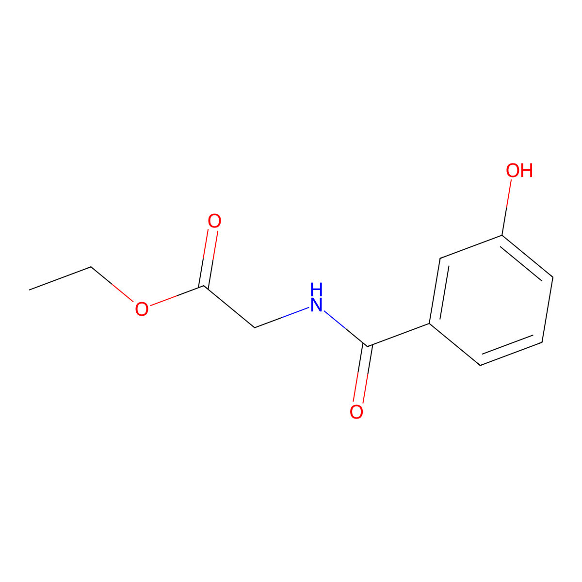 N-(3-Hydroxybenzoyl)glycine Ethyl Ester molecular structure, CAS 1093641-59-8