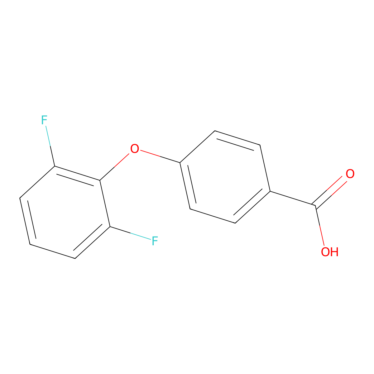 4-(2,6-Difluorophenoxy)benzoic acid molecular structure, CAS 1093641-93-0