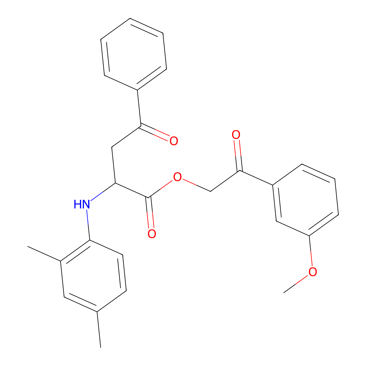 2-(3-Methoxyphenyl)-2-oxoethyl 2-((2,4-dimethylphenyl)amino)-4-oxo-4-phenylbutanoate molecular structure, CAS 1093642-26-2