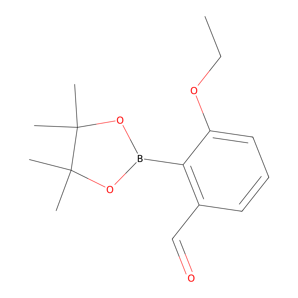 Benzaldehyde, 3-ethoxy-2-(4,4,5,5-tetramethyl-1,3,2-dioxaborolan-2-yl)- molecular structure, CAS 1093643-93-6