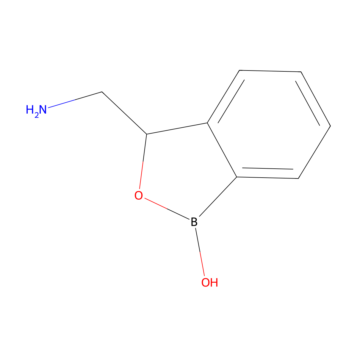 3-(aminomethyl)benzo(c)(1,2)oxaborol-1(3H)-ol molecular structure, CAS 1093644-03-1
