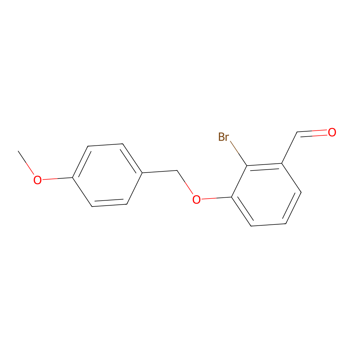 2-Bromo-3-[(4-methoxyphenyl)methoxy]benzaldehyde molecular structure, CAS 1093644-26-8