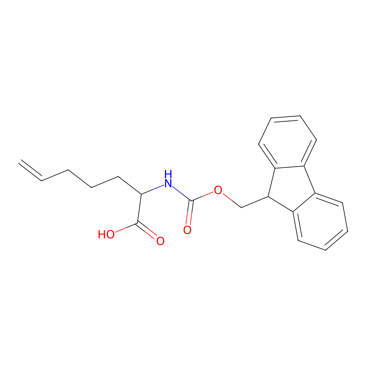 (R)-2-((((9H-Fluoren-9-yl)methoxy)carbonyl)amino)hept-6-enoic acid molecular structure, CAS 1093645-21-6