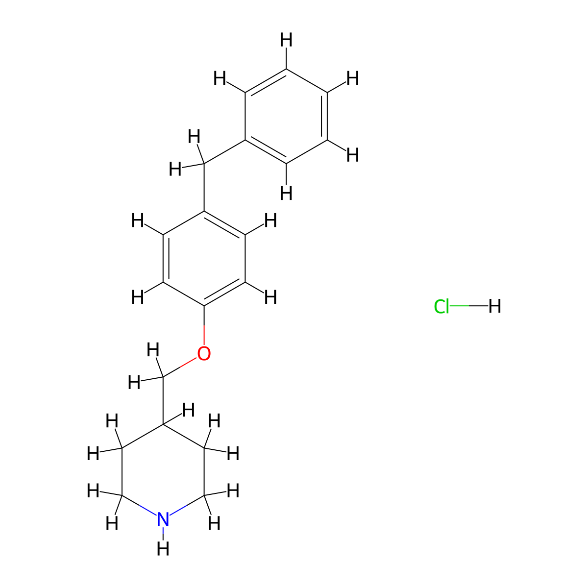 4-[(4-Benzylphenoxy)methyl]piperidine hydrochloride molecular structure, CAS 1093653-13-4