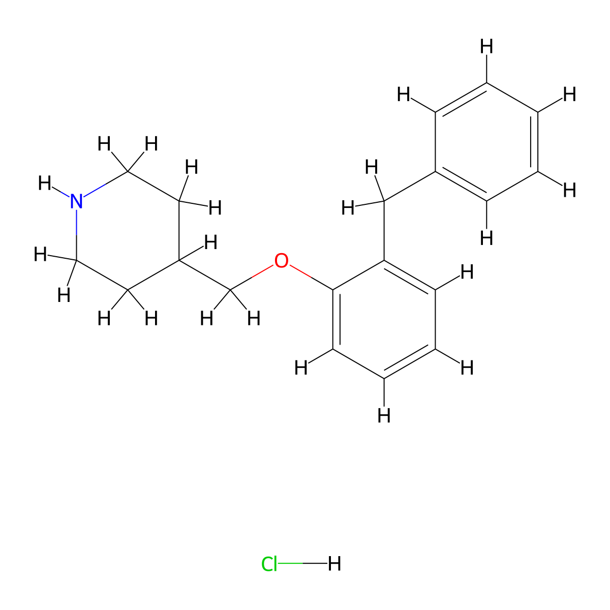 4-[(2-Benzylphenoxy)methyl]piperidine hydrochloride molecular structure, CAS 1093653-14-5