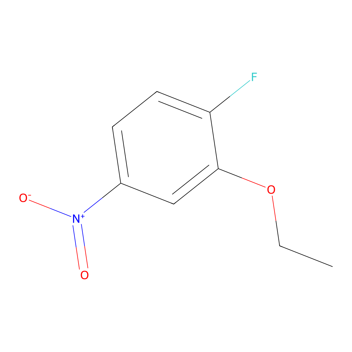 2-Ethoxy-1-fluoro-4-nitrobenzene molecular structure, CAS 1093656-34-8