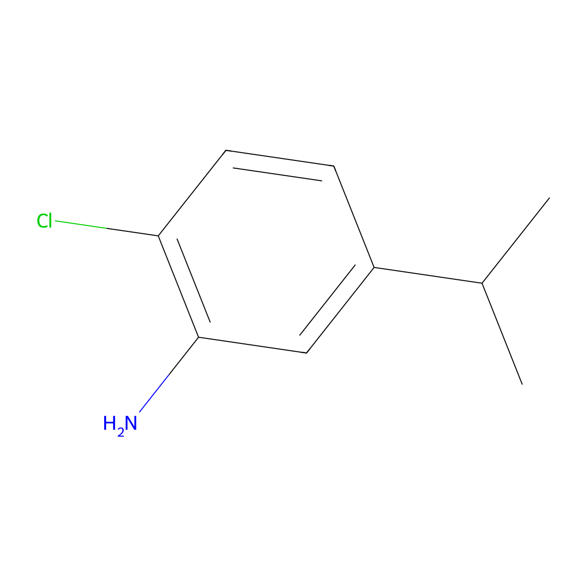 2-Chloro-5-(propan-2-yl)aniline molecular structure, CAS 1093657-08-9