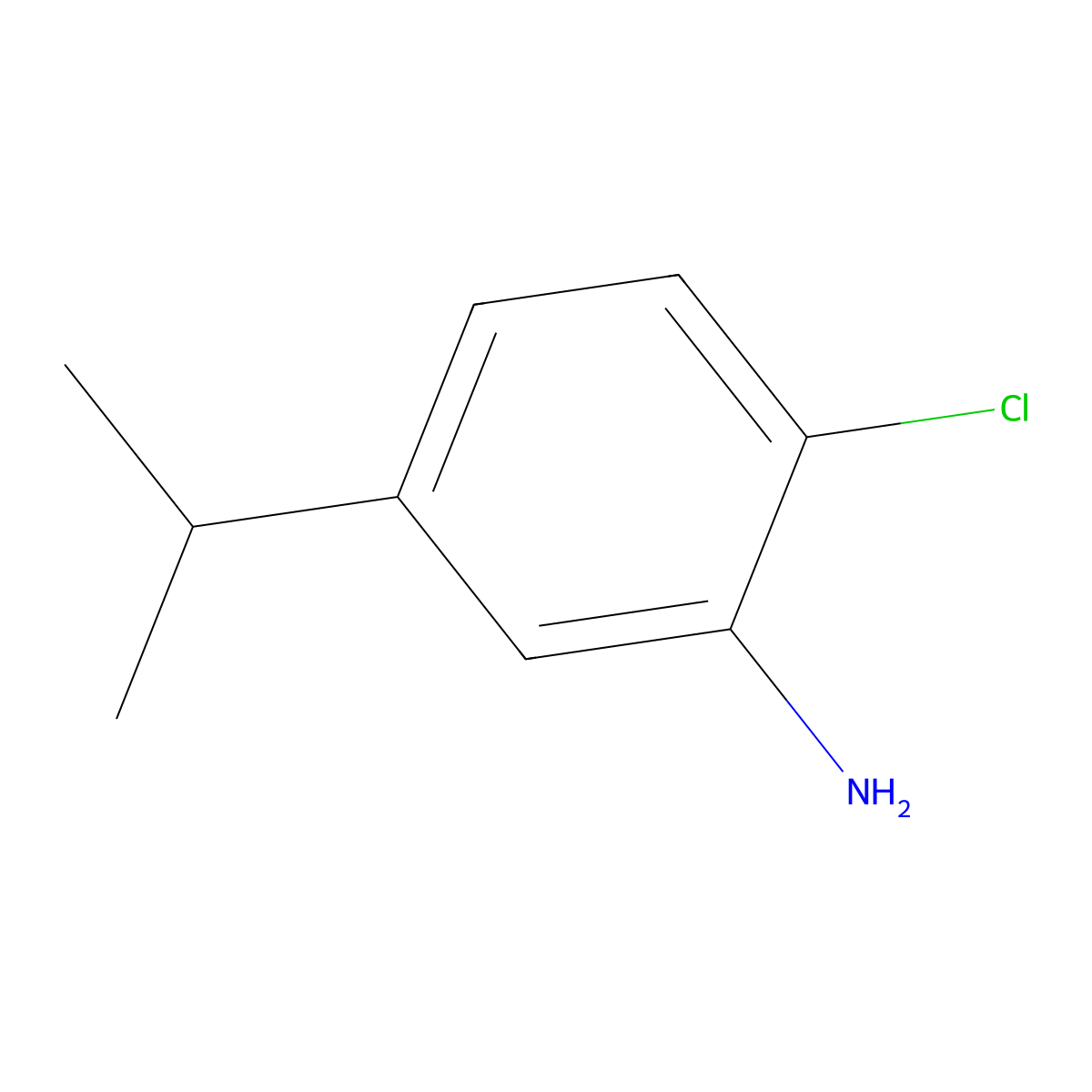 2-Chloro-5-(propan-2-yl)aniline molecular structure, CAS 1093657-08-9