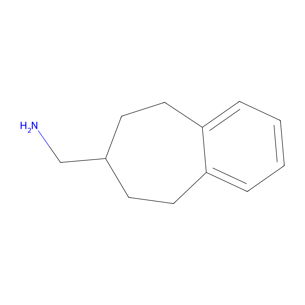 {6,7,8,9-tetrahydro-5H-benzo[7]annulen-7-yl}methanamine molecular structure, CAS 1093686-31-7