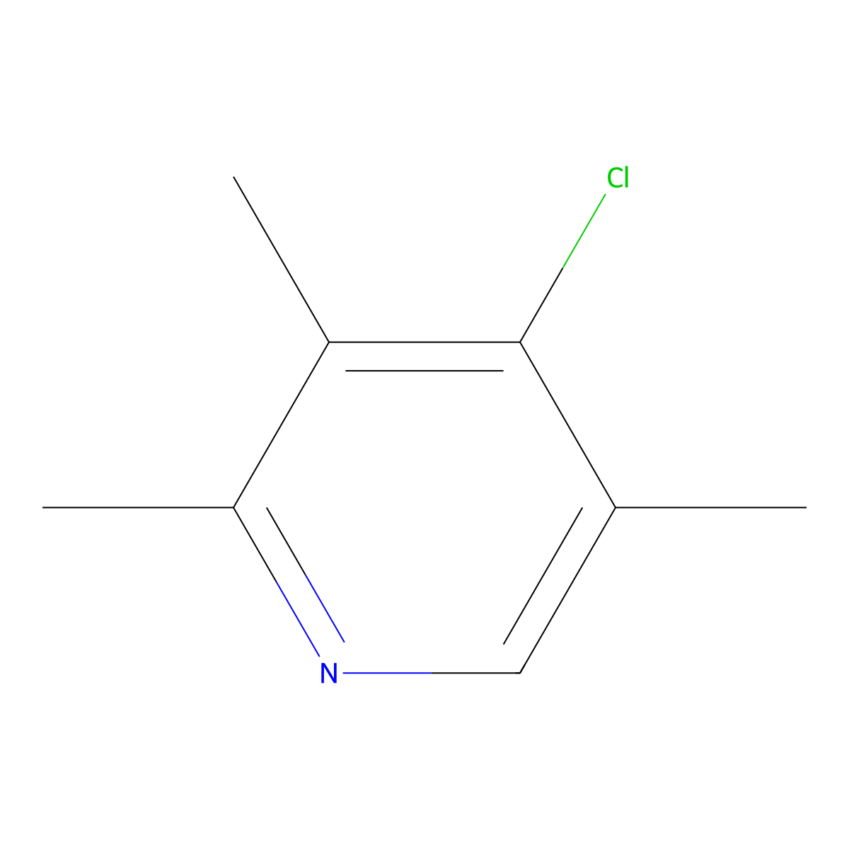 4-Chloro-2,3,5-trimethylpyridine molecular structure, CAS 109371-18-8