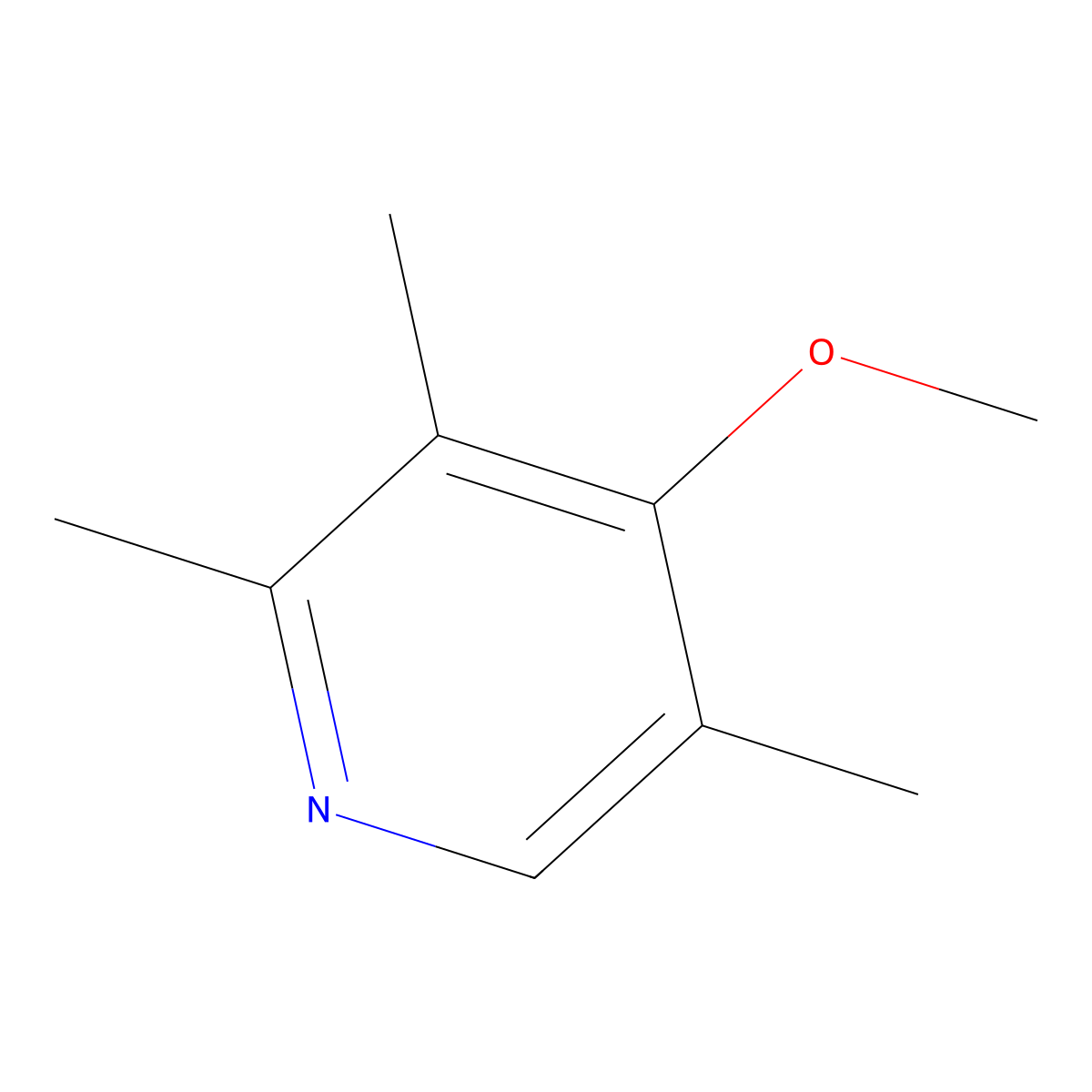 4-Methoxy-2,3,5-trimethylpyridine molecular structure, CAS 109371-19-9