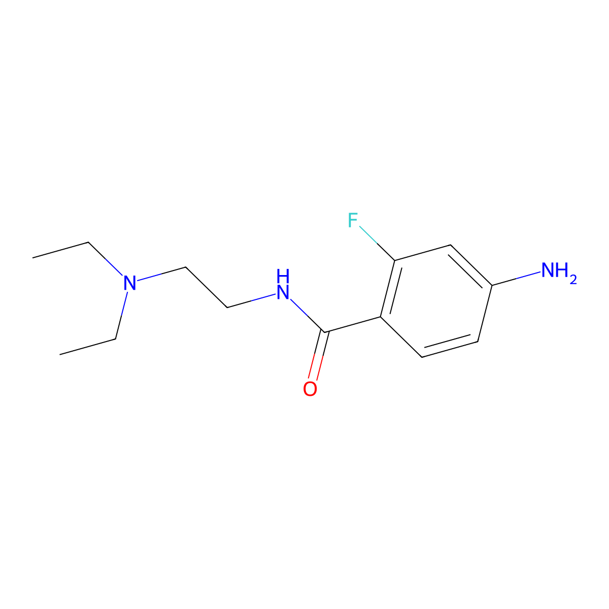 4-amino-N-[2-(diethylamino)ethyl]-2-fluorobenzamide molecular structure, CAS 1093728-01-8