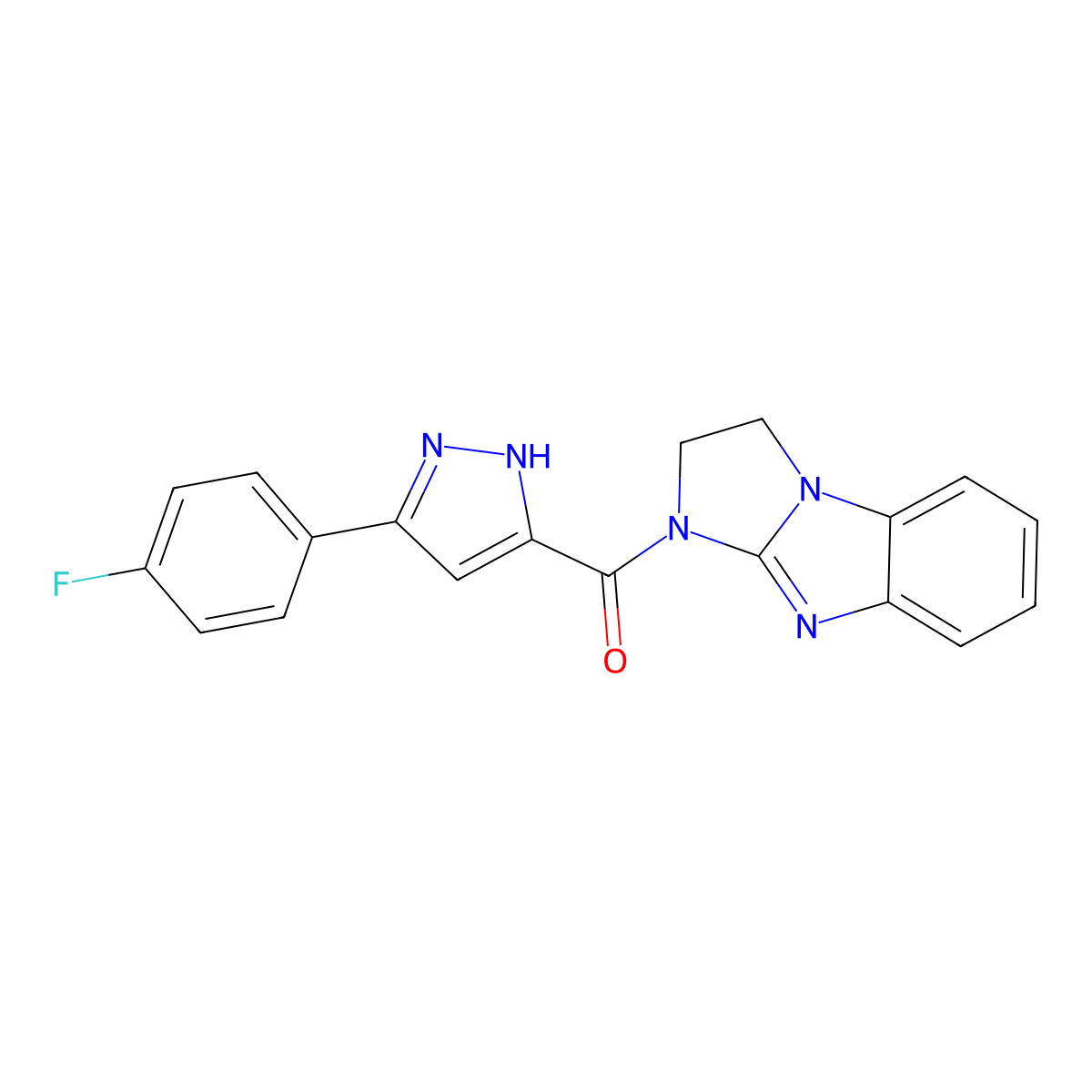 5-[5-(4-fluorophenyl)-1H-pyrazole-3-carbonyl]-2,5,7-triazatricyclo[6.4.0.0^{2,6}]dodeca-1(8),6,9,11-tetraene molecular structure, CAS 1093732-41-2