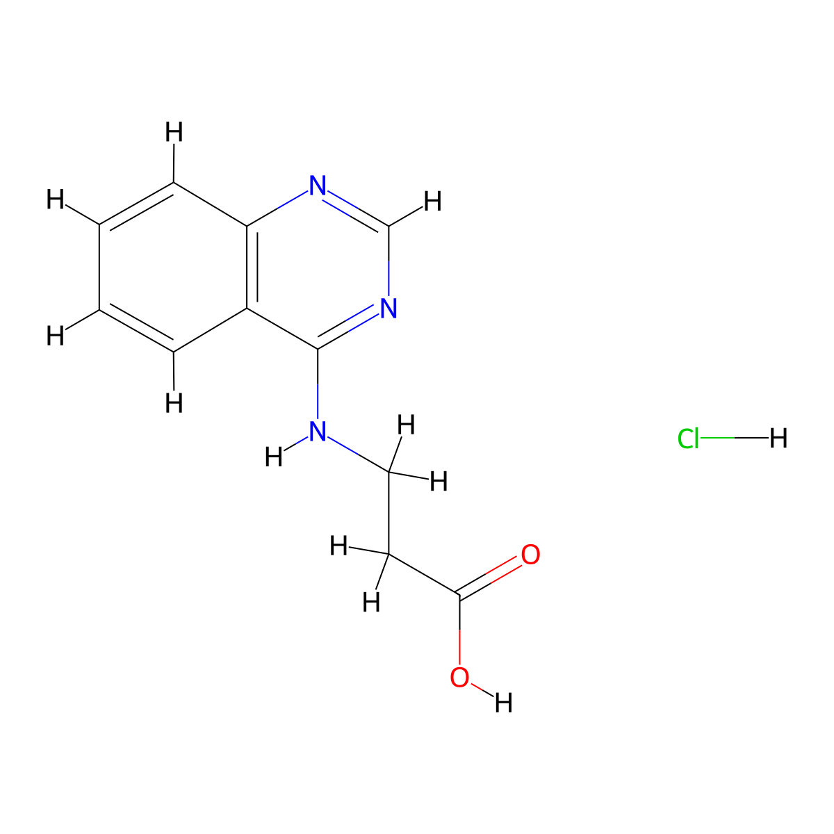 3-(quinazolin-4-ylamino)propanoic Acid Hydrochloride molecular structure, CAS 1093747-05-7