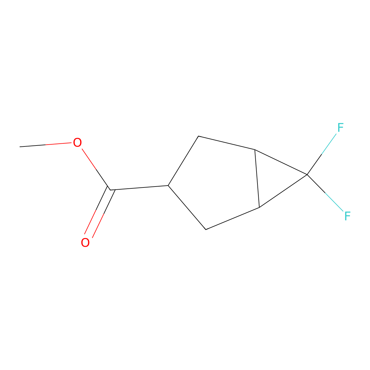 Methyl 6,6-difluorobicyclo[3.1.0]hexane-3-carboxylate molecular structure, CAS 1093750-99-2