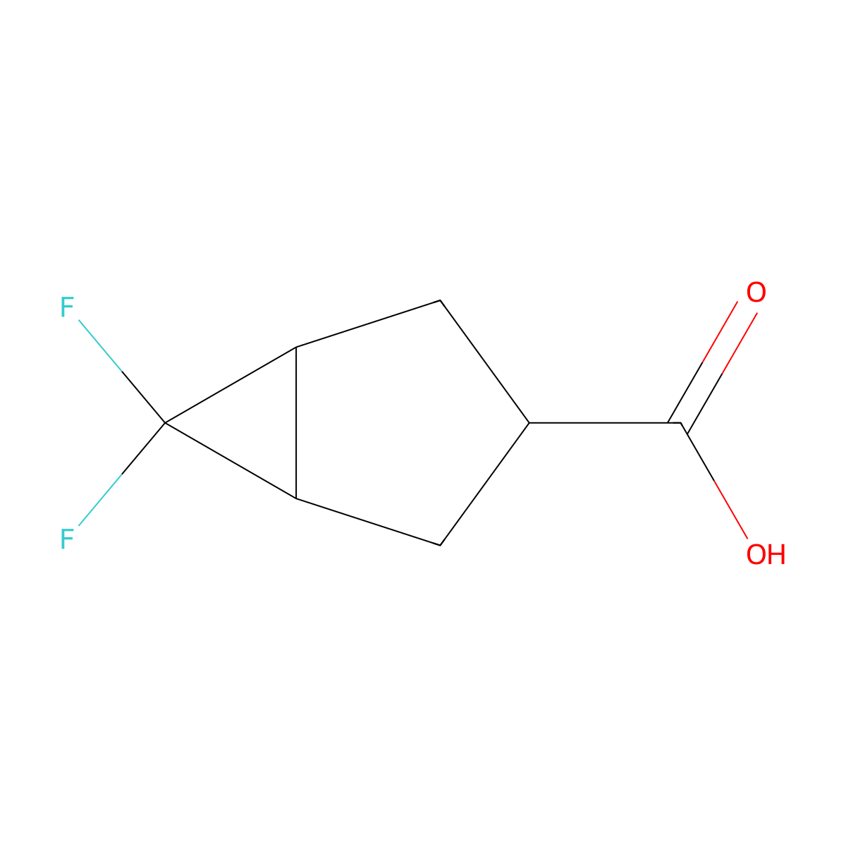 6,6-Difluorobicyclo[3.1.0]hexane-3-carboxylic acid molecular structure, CAS 1093751-02-0