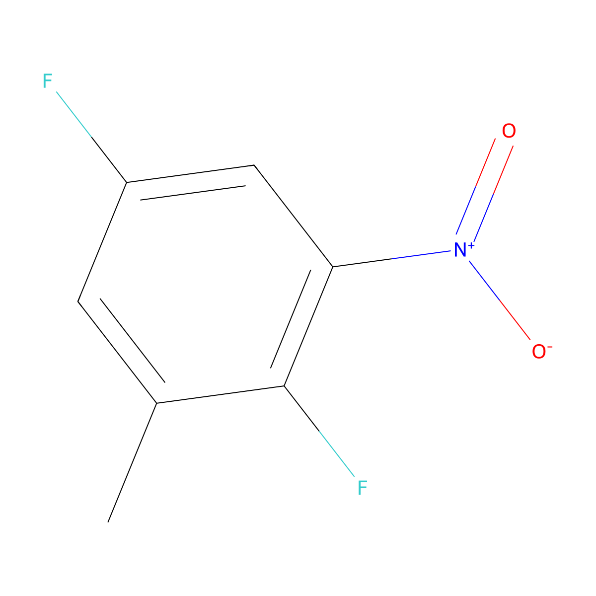 2,5-Difluoro-1-methyl-3-nitrobenzene molecular structure, CAS 1093758-82-7