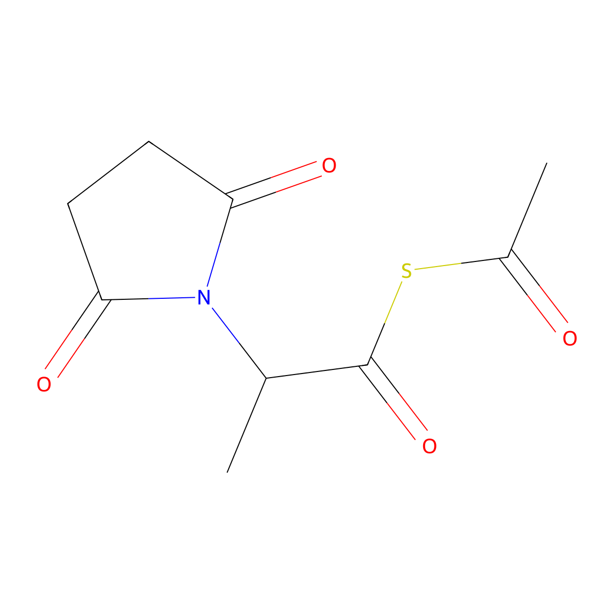 Acetic 2-(2,5-dioxopyrrolidin-1-yl)propanoic thioanhydride molecular structure, CAS 1093759-04-6