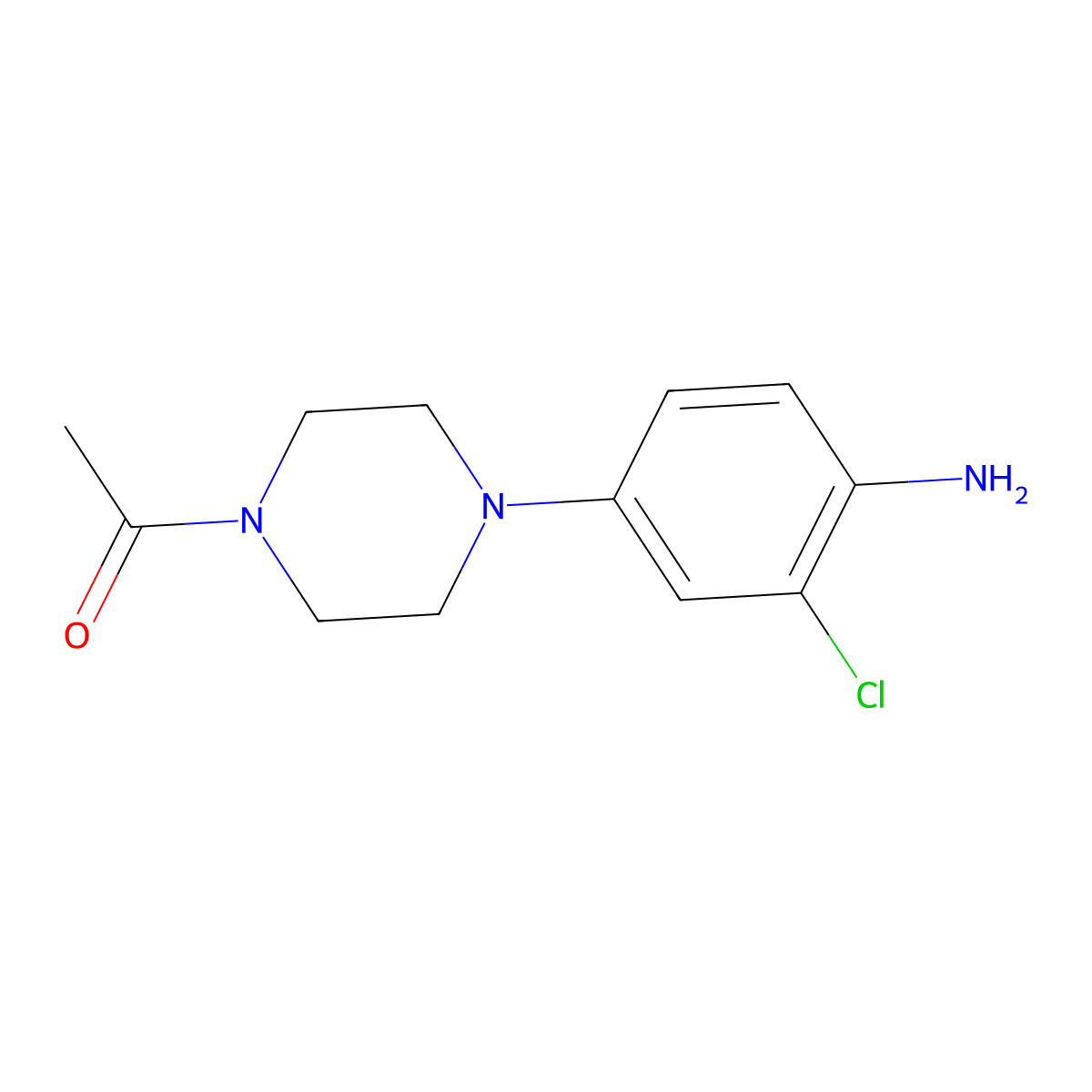 4-(4-Acetyl-piperazin-1-YL)-2-chloroaniline molecular structure, CAS 1093759-07-9