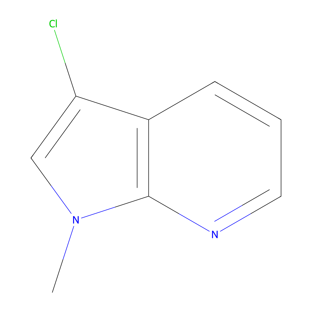 3-Chloro-1-methyl-1H-pyrrolo[2,3-b]pyridine molecular structure, CAS 1093759-48-8