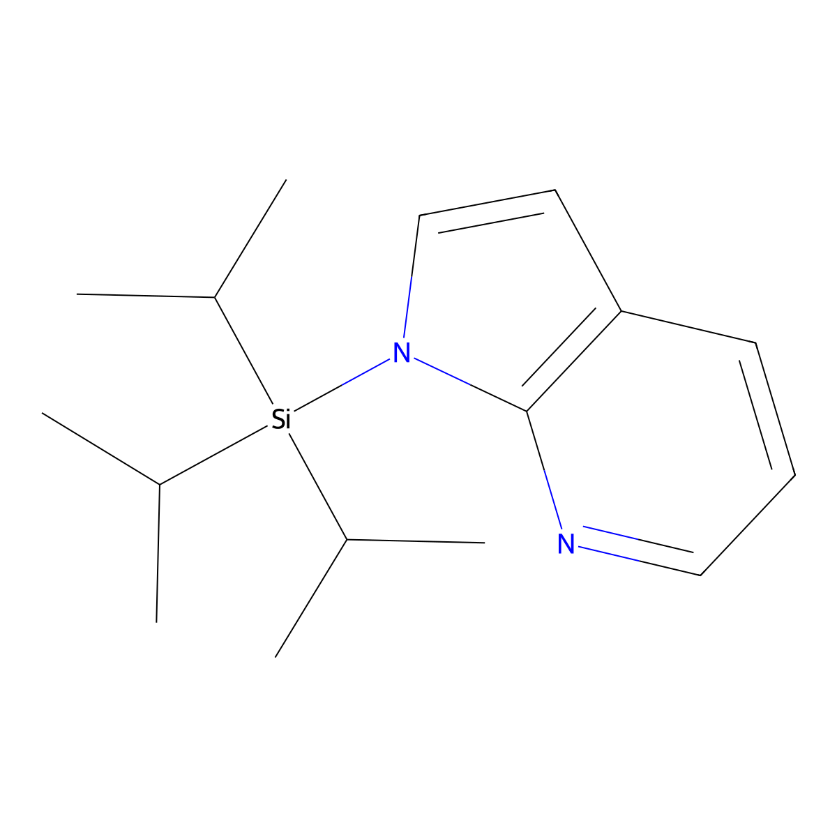 1-[Tris(1-methylethyl)silyl]-1H-pyrrolo[2,3-b]pyridine molecular structure, CAS 1093759-49-9