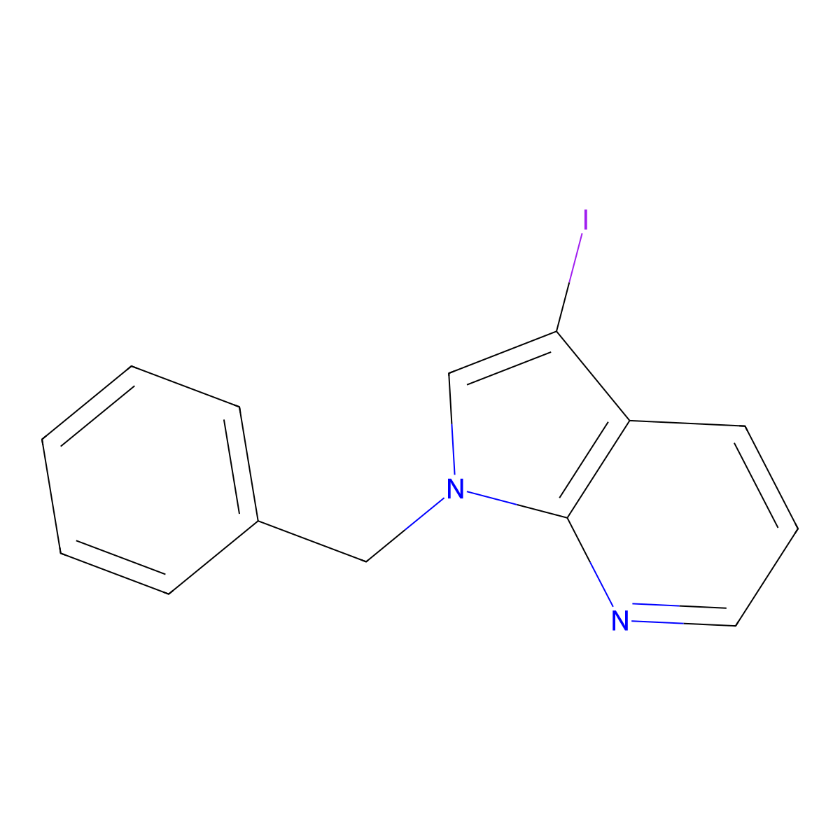 1-benzyl-3-Iodo-7-azaindole molecular structure, CAS 1093759-51-3