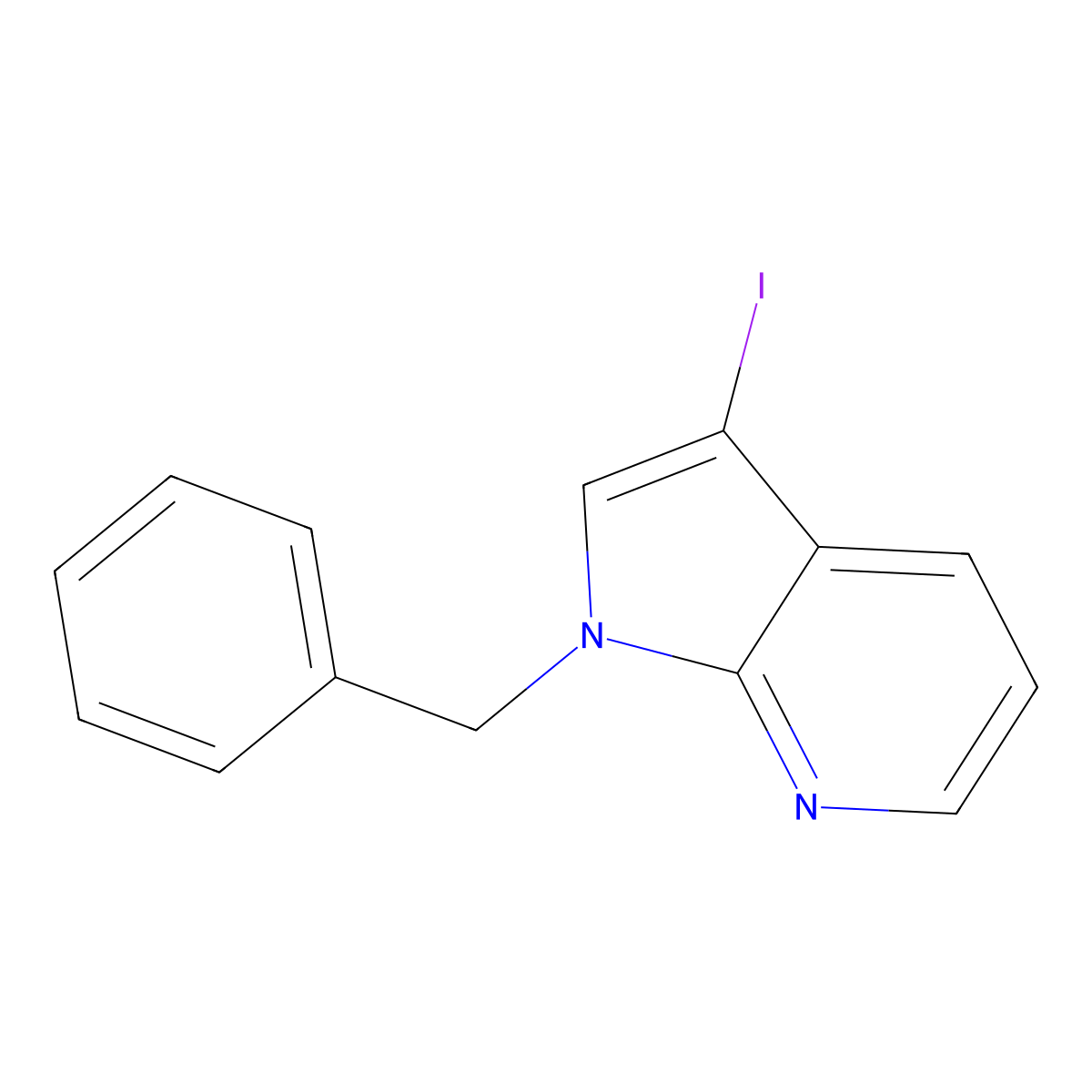 1-benzyl-3-Iodo-7-azaindole molecular structure, CAS 1093759-51-3