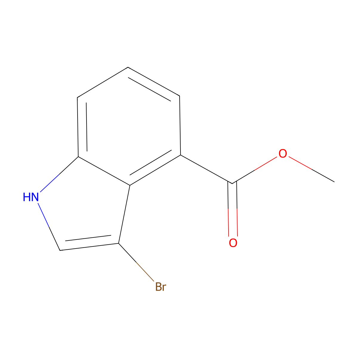 methyl 3-bromo-1H-indole-4-carboxylate molecular structure, CAS 1093759-60-4