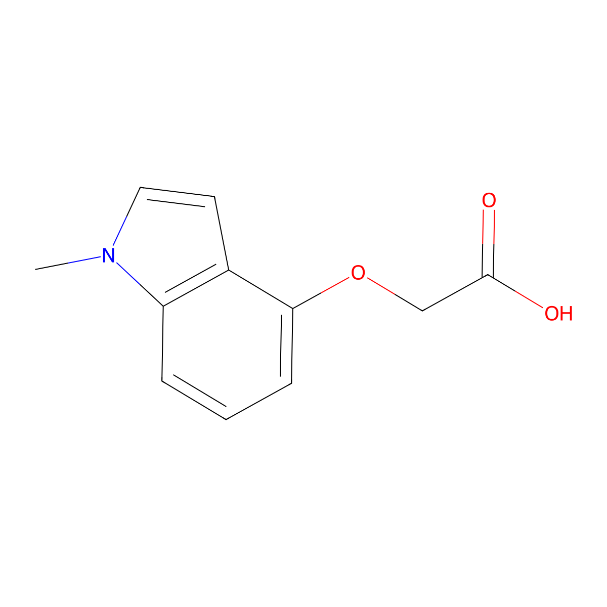 2-(1-methyl-1H-indol-4-yloxy)acetic acid molecular structure, CAS 1093759-63-7