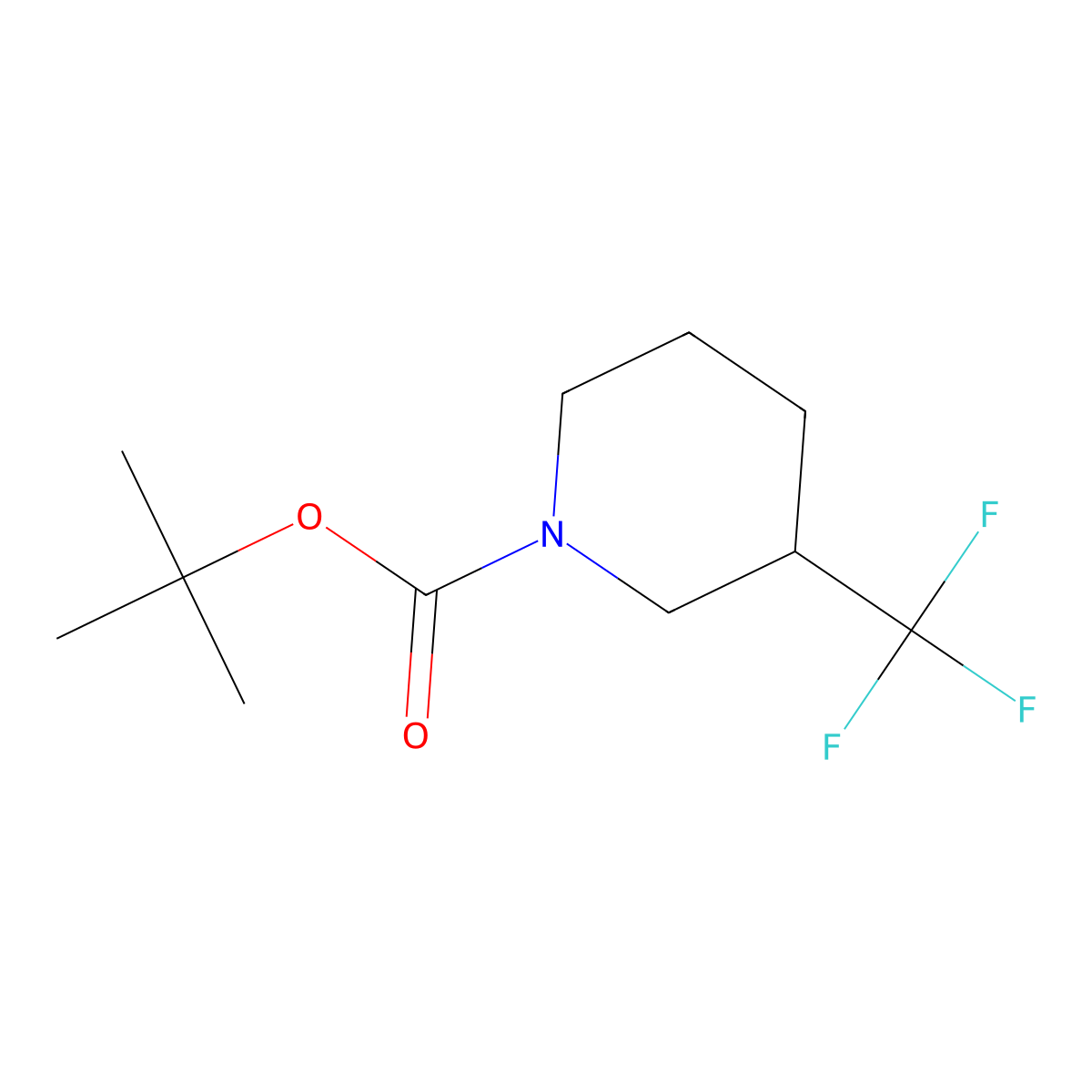 Tert-butyl 3-(trifluoromethyl)piperidine-1-carboxylate molecular structure, CAS 1093759-71-7
