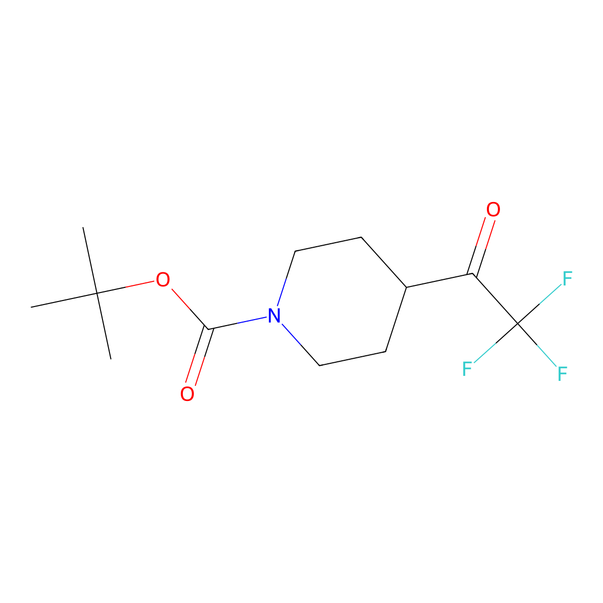 tert-Butyl 4-(trifluoroacetyl)piperidine-1-carboxylate molecular structure, CAS 1093759-80-8