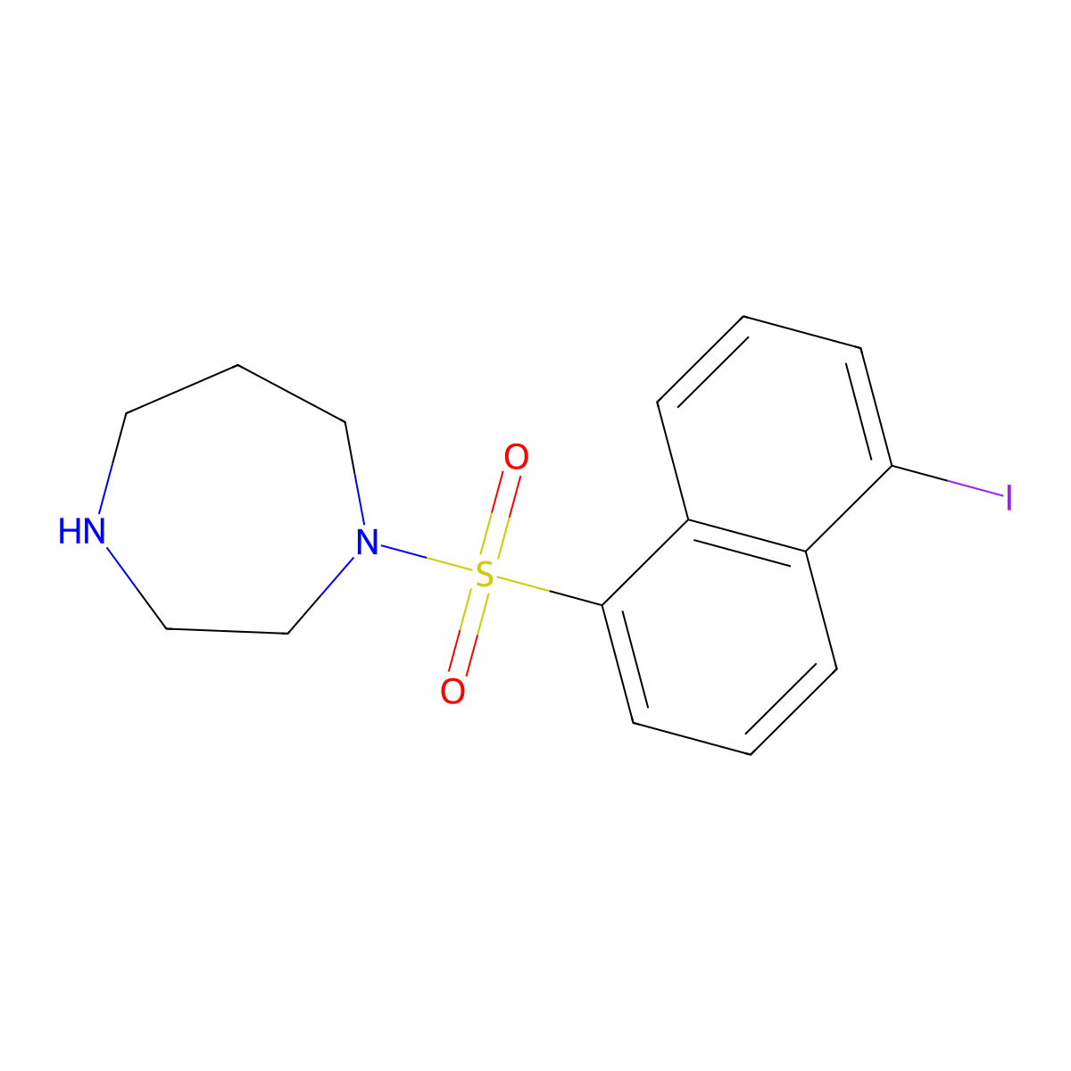 5-Iodonaphthalene-1-sulfonyl homopiperazine molecular structure, CAS 109376-83-2