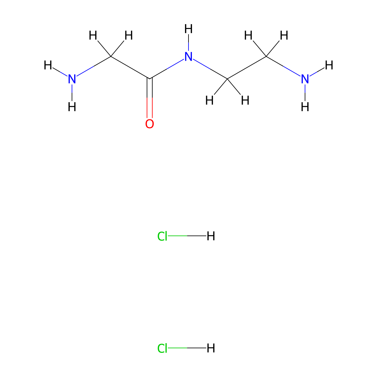 2-amino-N-(2-aminoethyl)acetamide dihydrochloride molecular structure, CAS 1093785-60-4